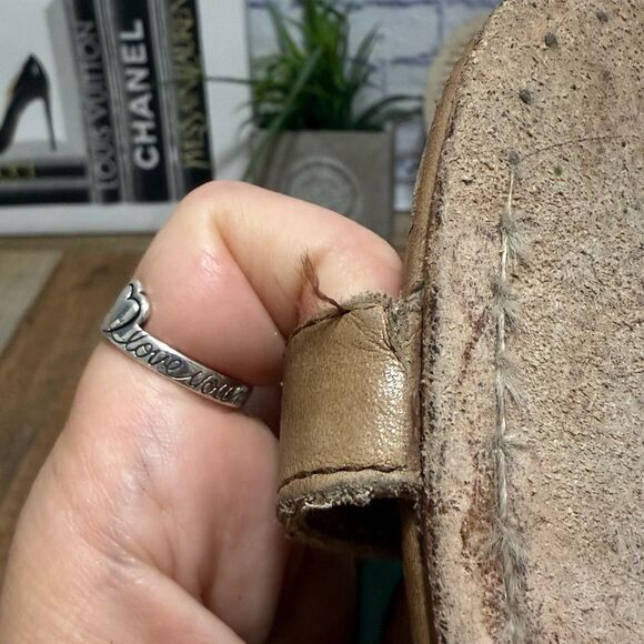 Bed Stu Soto tan rustic Brown Leather Sandals 10 - Picture 7 of 11